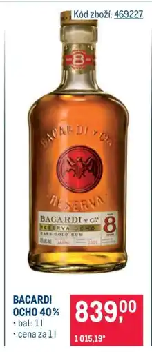 Makro BACARDI OCHO 40 % nabídka