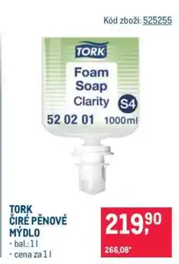 Makro TORK ČIRÉ PĚNOVÉ MÝDLO nabídka