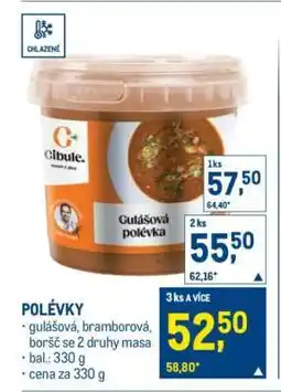Makro Polévky nabídka