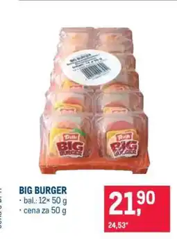Makro BIG BURGER nabídka