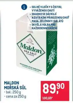 Makro Maldon mořská sůl nabídka