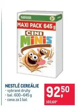 Makro Nestlé cereálie nabídka