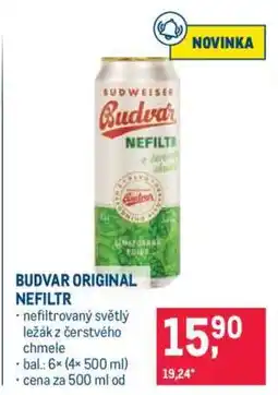 Makro BUDVAR ORIGINAL NEFILTR nabídka
