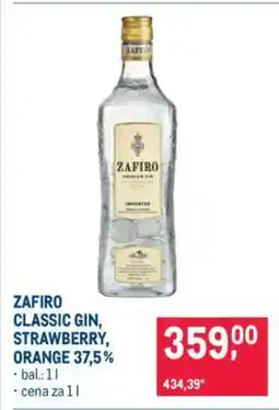 Makro ZAFIRO CLASSIC GIN, STRAWBERRY, ORANGE 37,5% nabídka