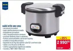 Makro Vařič rýže GRC 1950 nabídka