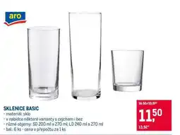 Makro Sklenice Basic nabídka
