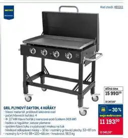 Makro GRIL PLYNOVÝ DAYTON, 4 HOŘÁKY nabídka