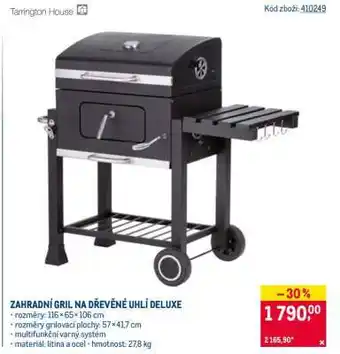 ZAHRADNÍ GRIL NA DŘEVĚNÉ UHLÍ DELUXE