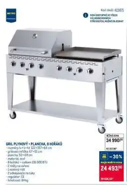 Makro GRIL PLYNOVÝ + PLANCHA, 8 HOŘÁKŮ nabídka