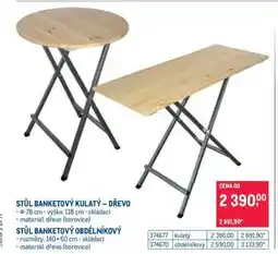 Makro Stůl banketový kulatý – dřevo nabídka