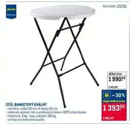 Makro STŮL BANKETOVÝ OVÁLNÝ nabídka