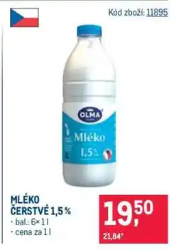 Makro Mléko čerstvé 1,5 % nabídka