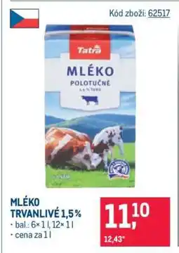 Makro Mléko trvanlivé 1,5 % nabídka