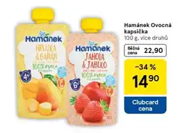 Tesco Hamánek ovocná kapsička nabídka
