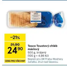 Tesco Tesco Tou­stový chléb máslový nabídka