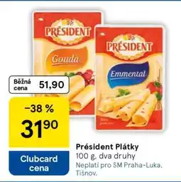 Tesco Président plátky nabídka
