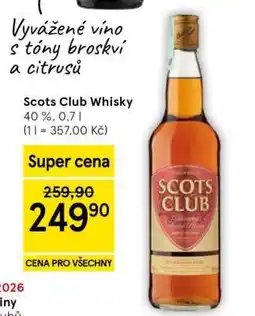 Tesco Scots Club Whisky nabídka