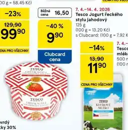 Tesco Tesco Jogurt řeckého stylu jahodový nabídka
