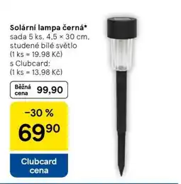 Tesco Solární lampa černá nabídka