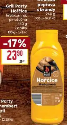 Billa Grill Party Hořčice hrubozrnná nabídka