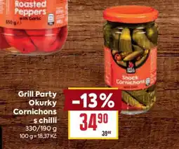 Billa Grill Party Okurky Cornichons s chilli nabídka