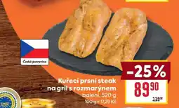 Billa Kuřecí prsní steak na gril s rozmarýnem nabídka