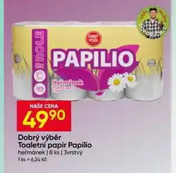 Hruška Dobrý výběr Toaletni papir Papilio heřmánek 8 ks, 3vrstvý nabídka