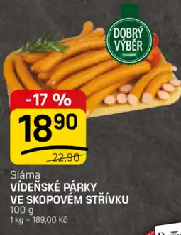 Flop Sláma vídeňské párky ve skopovém střívku nabídka