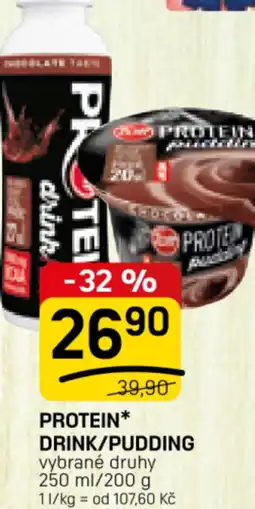 Flop Protein drink/pudding nabídka