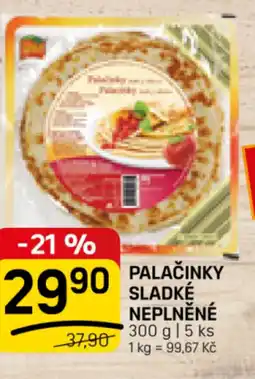 Flop Palačinky sladké neplněné nabídka