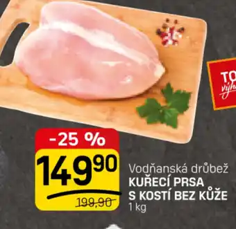 Flop Vodňanská drůbež kuřecí prsa s kostí bez kůže nabídka
