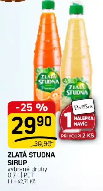 Flop Zlatá studna sirup nabídka