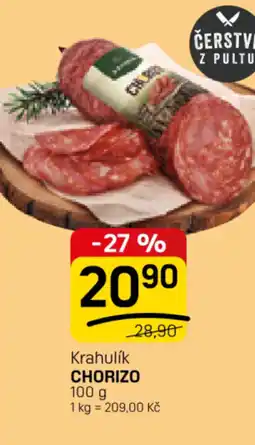 Flop Krahulík chorizo nabídka