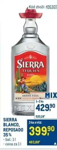 Makro Sierra blanco, reposado 35% nabídka