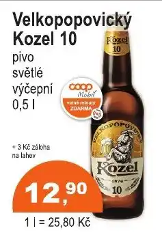 COOP DISKONT Velkopopovický Kozel 10 nabídka
