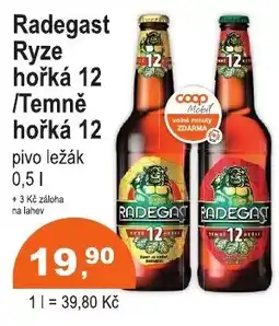 COOP DISKONT Radegast Ryze hořká 12 /Temně hořká 12 nabídka