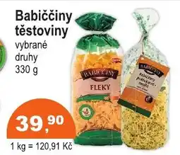 COOP DISKONT Babiččiny těstoviny nabídka