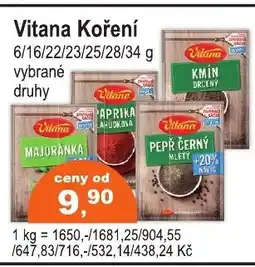 COOP DISKONT Vitana Koření nabídka