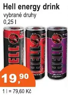 COOP DISKONT Hell energy drink nabídka