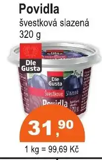 COOP DISKONT Povidla švestková slazená nabídka