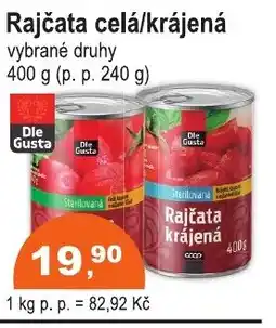 COOP DISKONT Rajčata celá/krájená nabídka