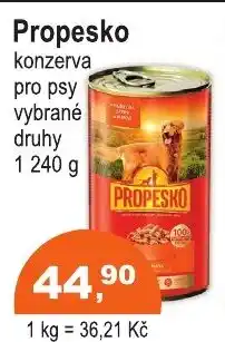 COOP DISKONT Propesko konzerva pro psy nabídka