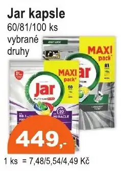 COOP DISKONT Jar kapsle nabídka