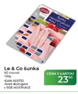 Tamda Foods Le & Co šunka NJ shaved nabídka