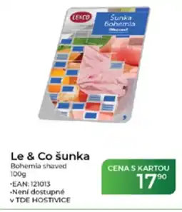 Tamda Foods Le & Co šunka Bohemia shaved nabídka