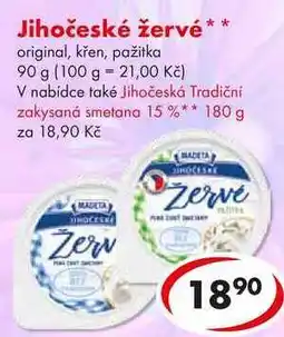 CBA Jihočeské žervé nabídka