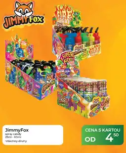 Tamda Foods JimmyFox spray candy nabídka