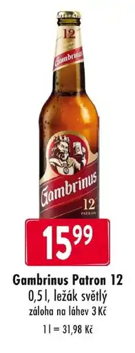 Qanto Gambrinus Patron 12 nabídka