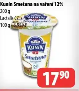 Partner Maloobchodní síť Kunín Smetana na vaření 12% nabídka