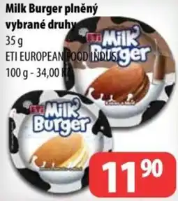 Partner Maloobchodní síť Milk Burger plněný nabídka